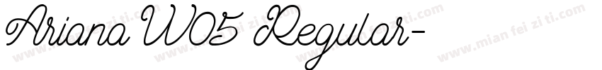 Ariana W05 Regular字体转换